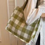 Large capacity shoulder bag, made of cotton and linen - Image 3