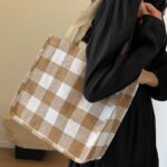 Large capacity shoulder bag, made of cotton and linen - Image 5