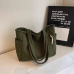 Corduroy shoulder bag, spacious and casual for autumn and winter - Image 9