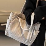 Corduroy shoulder bag, spacious and casual for autumn and winter - Image 11
