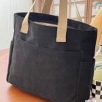 Original design autumn/winter zippered shoulder bag, made of corduroy, a simple and stylish women's bag - Image 3