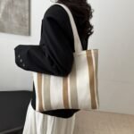 Large capacity canvas bag for women, new stylish shoulder bag - Image 6