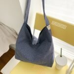 Made of canvas, lightweight, with a large capacity and a checkered pattern, this new versatile shoulder - Image 8