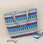 Amazon rainforest style shoulder bag/handbag made of cotton and linen - Image 6