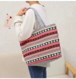 Amazon rainforest style shoulder bag/handbag made of cotton and linen - Image 9