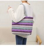 Amazon rainforest style shoulder bag/handbag made of cotton and linen - Image 12