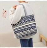 Amazon rainforest style shoulder bag/handbag made of cotton and linen - Image 16