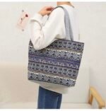 Amazon rainforest style shoulder bag/handbag made of cotton and linen - Image 17