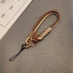 Patchwork style woven rope, lanyard phone case charm