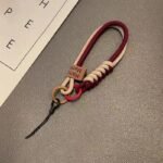Patchwork style woven rope, lanyard phone case charm - Image 3