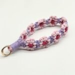 Mobile phone charm cord, cotton rope, handmade woven daisy flower keychain/bag buckle - Image 3