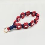 Mobile phone charm cord, cotton rope, handmade woven daisy flower keychain/bag buckle - Image 9