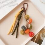 New handmade fabric woven pendant, exquisite keychain and phone chain - Image 3