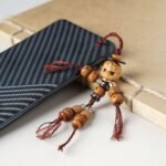 Original design, guardian scarecrow phone charm, keychain, backpack charm, natural bodhi seed charm - Image 2