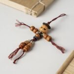 Original design, guardian scarecrow phone charm, keychain, backpack charm, natural bodhi seed charm