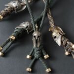 Brass keychain, bag charm, car key accessory, antique soldier style - Image 7