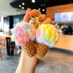 Creative plush colorful ice cream keychain, cute cartoon simulated ice cream cone, couple bag charm, small gift - Image 2