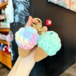Creative plush colorful ice cream keychain, cute cartoon simulated ice cream cone, couple bag charm, small gift - Image 6