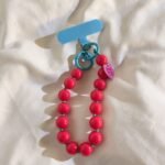 This is a short, solid-color beaded phone chain/keychain, suitable for mobile phones and perfect for couples - Image 5