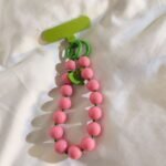 This is a short, solid-color beaded phone chain/keychain, suitable for mobile phones and perfect for couples - Image 6