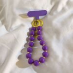 This is a short, solid-color beaded phone chain/keychain, suitable for mobile phones and perfect for couples - Image 8