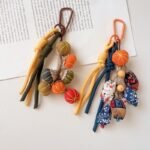 New handmade fabric woven pendant, fun keychain/handbag decoration