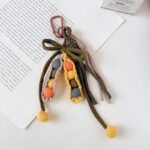 New handmade fabric pea-shaped pendant, cute cartoon keychain/handbag decoration/phone chain - Image 3