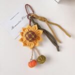 Handmade sunflower-shaped decorations, cute cartoon keychains/bag charms/phone chains - Image 5
