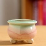 Ice Crack Rainbow Series: Simple yet creative natural ceramic succulent plant vases, fired at 3000℃