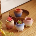 Fun Series: Simple yet creative natural ceramic succulent plant vases, fired at 3000 degrees Celsius - Image 2