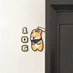 Customizable PVC doorplates, with four templates available on the left and right, for numbers only - Image 2