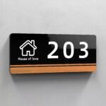 Customizable PVC doorplates, with 5 templates to choose from, only the door number can be customized. - Image 2