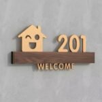 Customizable PVC doorplates, 3D design, no drilling required