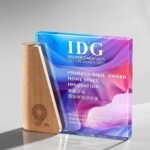 Custom-designed trophies, crafted from beech wood and crystal, are suitable for annual award ceremonies and school award presentations