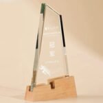 The trophy can be customized with text and is suitable for annual award ceremonies and school award ceremonies. The trophy has an irregular shape