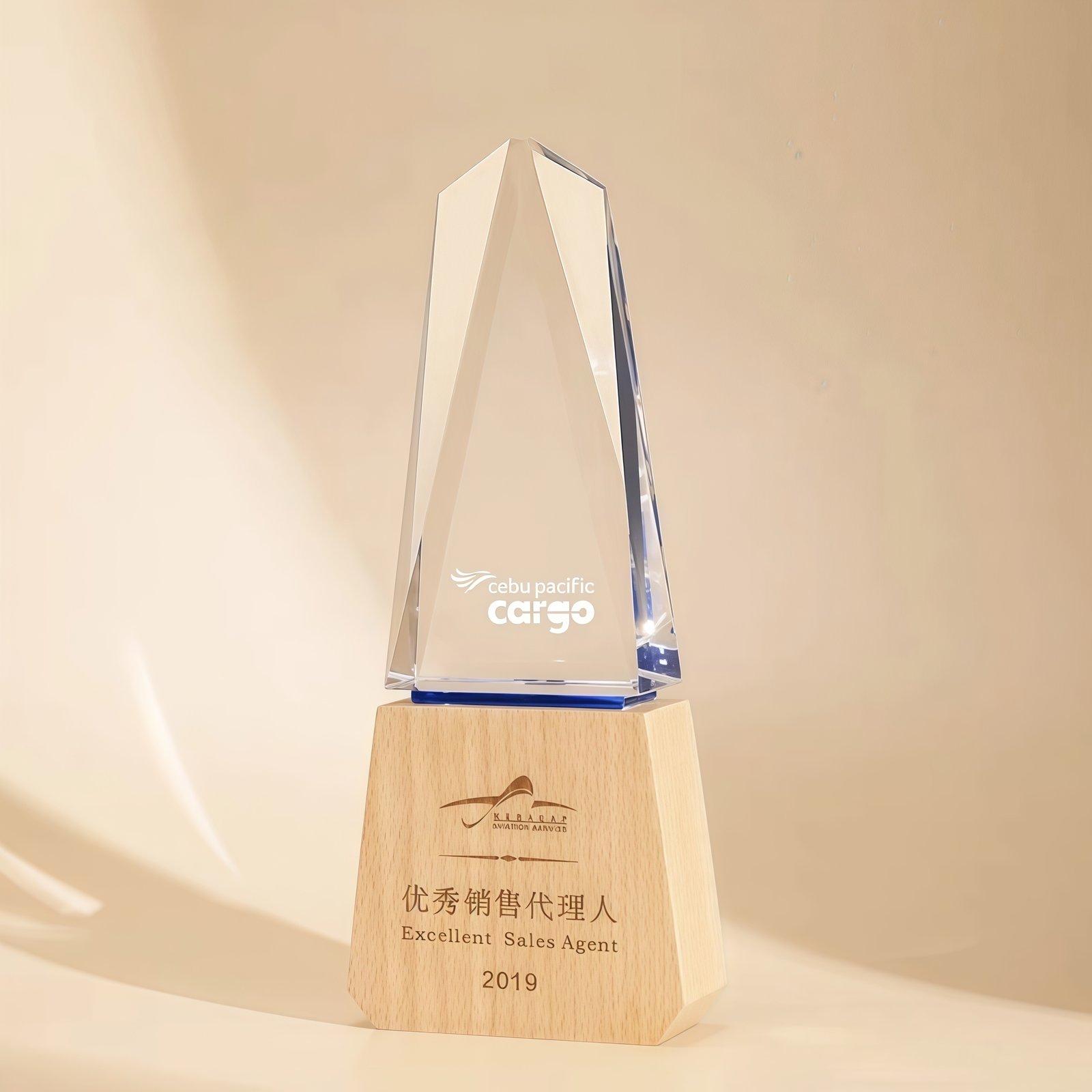 IMG_7134_副本 The trophy can be customized with text, making it suitable for annual award ceremonies and school award ceremonies. - Image 1