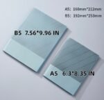 Customized corporate notebook, striped cover, PU material, with company logo and slogan printed on it - Image 6