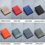 Customized corporate notebook, striped cover, PU material, with company logo and slogan printed on it - Image 7