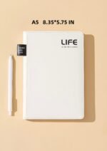 Customizable A5 notebook with PU cover, can be printed with company logo or slogan, 128 pages, pen not included. - Image 7
