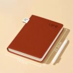 Customizable A5 notebook with PU cover, can be printed with company logo or slogan, 128 pages, pen not included. - Image 12