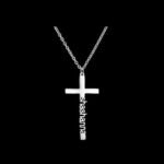 personalized titanium steel cross name necklace, engraved with your name, is available in gold and silver and makes a perfect gift for a friend or loved one