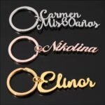 This personalized stainless steel name keychain is the perfect gift for a friend or loved one