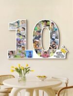 Customized age-numbered creative photo frames to record a child's growth at each age