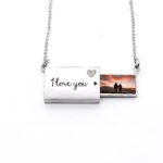 Custom photo necklace in titanium steel - a beautiful gift for your girlfriend or lover - Image 2