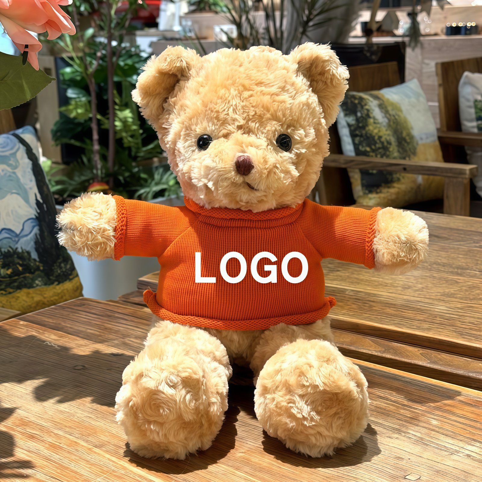 IMG_0381_副本 Custom plush bear - name can be printed on the bear clothing - a memorable gift for your girlfriend - Image 1