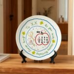 Customized birthday ceramic plates - personalized gifts - date, name, and birthday wishes - perfect for couples