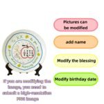 Customized birthday ceramic plates - personalized gifts - date, name, and birthday wishes - perfect for couples - Image 2