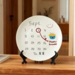 Customized birthday ceramic plates - personalized gifts - date, name, and birthday wishes - perfect for couples