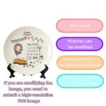 Customized birthday ceramic plates - personalized gifts - date, name, and birthday wishes - perfect for couples - Image 2
