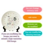 Customized birthday ceramic plates - personalized gifts - date, name, and birthday wishes - perfect for couples - Image 2